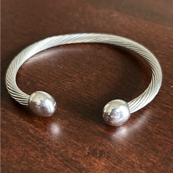 QRay Silver Deluxe Wellness Magnetic Bracelet size S unisex - Picture 1 of 7